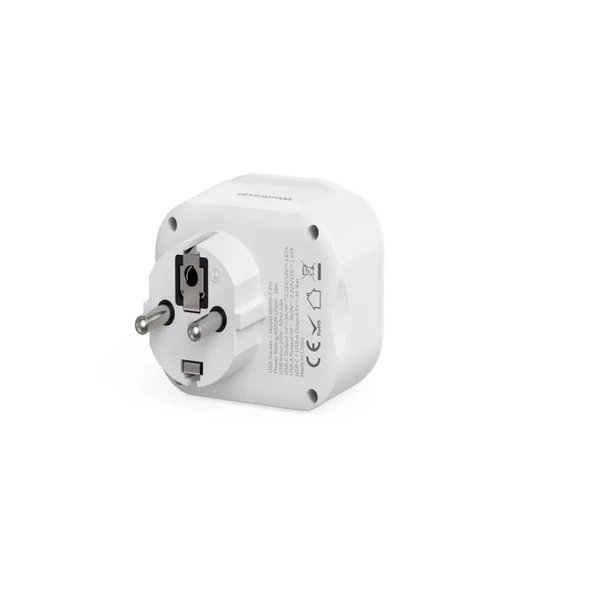 Ac-115 2500w 3.4a 2usb 1type-c 1soket Akım Korumalı Şarj Adaptörü Priz Çoğaltıcı - 4