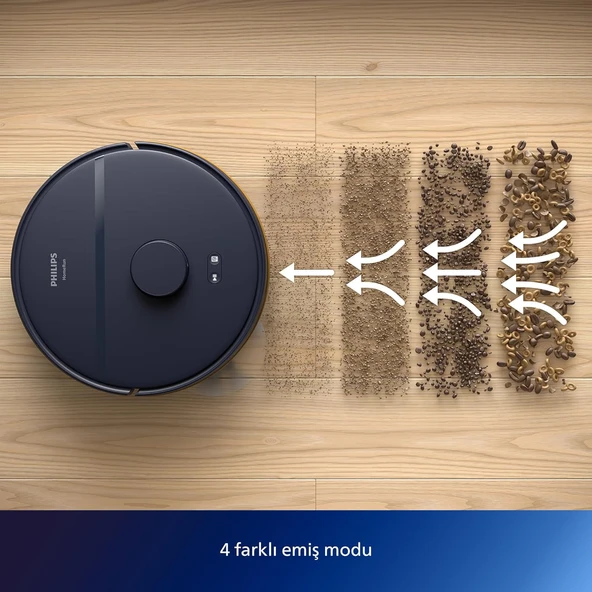 Philips 2000 Serisi Islak Kuru Moplu Robot Süpürge, Yüksek Emiş Gücü, Uzun Çalışma Süresi, HomeRun Uygulaması, Lacivert, XU2000/10 - Resim 7