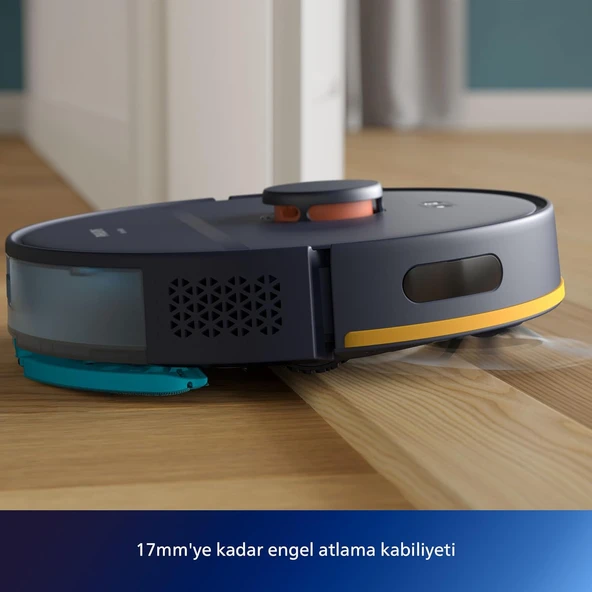 Philips 2000 Serisi Islak Kuru Moplu Robot Süpürge, Yüksek Emiş Gücü, Uzun Çalışma Süresi, HomeRun Uygulaması, Lacivert, XU2000/10 - Resim 8
