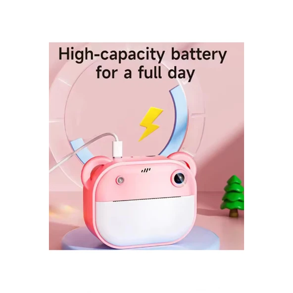 Dijital Video Kayıt Fotoğraf Çocuk Kamerası Anlık Termal Resim Kağıt Baskılı Vtn-09 - 3