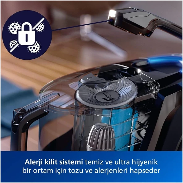 Philips FC9749/07 Powerpro Max Toz Torbasız Süpürge Mavi - Resim 4