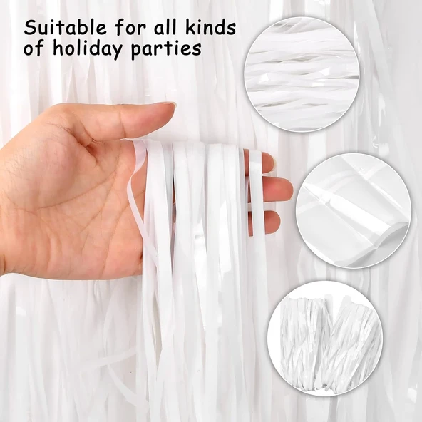 Soft Beyaz Renk Du Ve Kapı Perdesi İthal 100x200 Cm