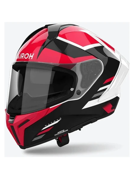 AIROH MATRYX THRON RED GLOSS KASK - Resim 2