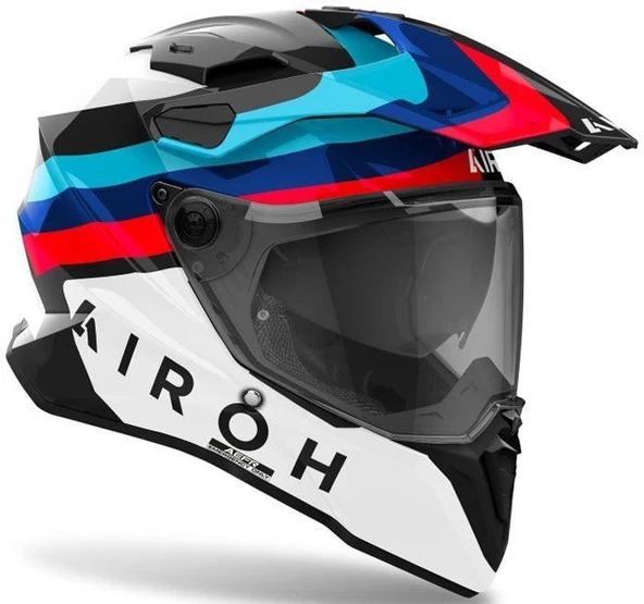 AIROH COMMANDER 2 DOOM BLACK GLOSS KASK - Resim 3