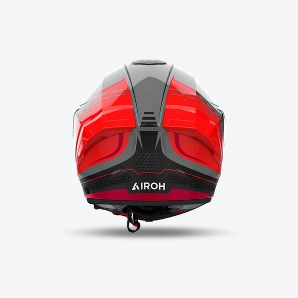 AIROH MATRYX ROCKET RED FLUO GLOSS KASK - Resim 3