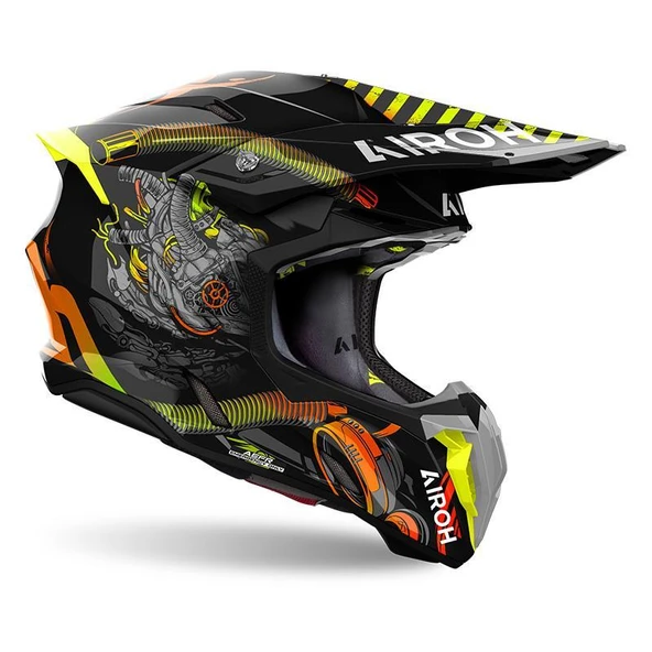 AIROH TWIST 3 TOXIC GLOSS KASK - Resim 2