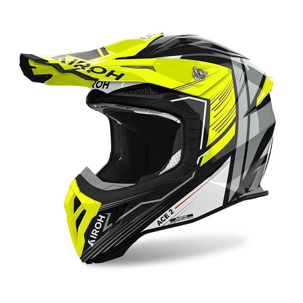 AIROH AVIATOR ACE 2 ENGINE YELLOW GLOSS KASK ürün görseli