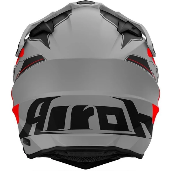 AIROH COMMANDER 2 REVEAL RED FLUO MATT KASK - Resim 3