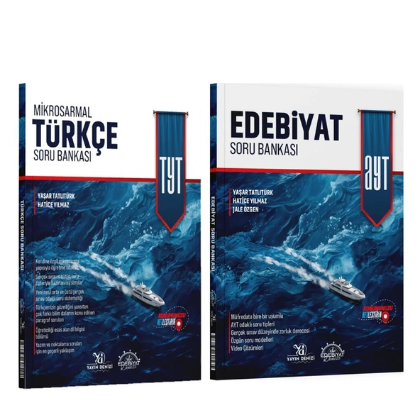 Edebiyat Denizi TYT Türkçe ve AYT Edebiyat Soru Bankası Seti 2 Kitap ürün görseli 1