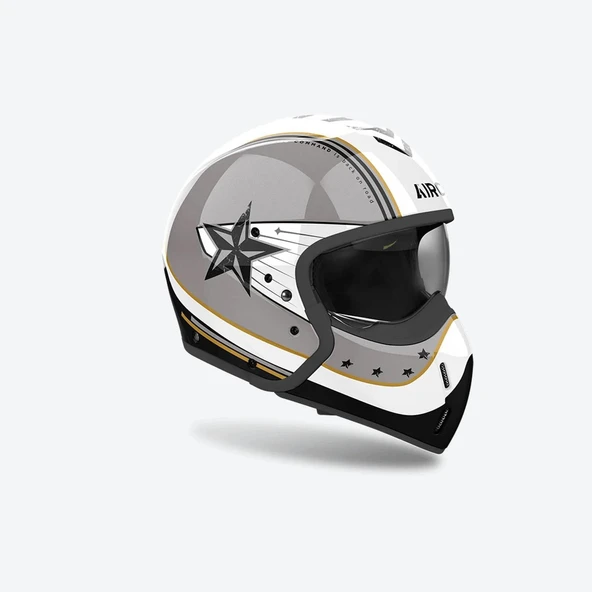 AIROH J 110 COMMAND GOLD GLITTER KASK - Resim 3