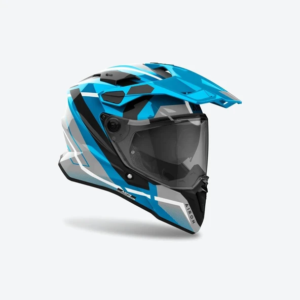 AIROH COMMANDER 2 MAVICK CERULEAN BLUE KASK - Resim 2