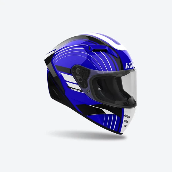 AIROH CONNOR ACHIEVE BLUE GLOSS KASK - Resim 2
