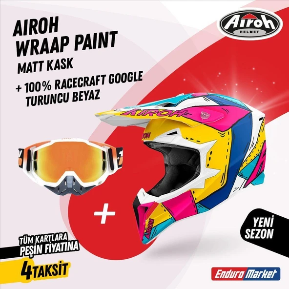 AIROH WRAAP PAINT MATT KASK ürün görseli