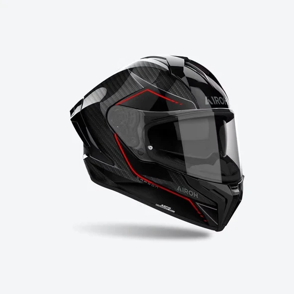 AIROH MATRYX CARBON STYLISH GLOSS KASK - Resim 2
