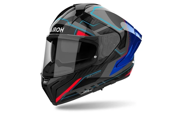 AIROH MATRYX ROCKET BLUE RED GLOSS KASK ürün görseli