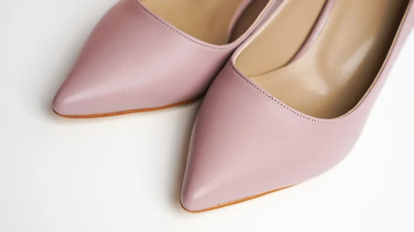 Assortie Pastel Pembe İnce Topuklu Kitten Heel Kadın Ayakkabı - 3