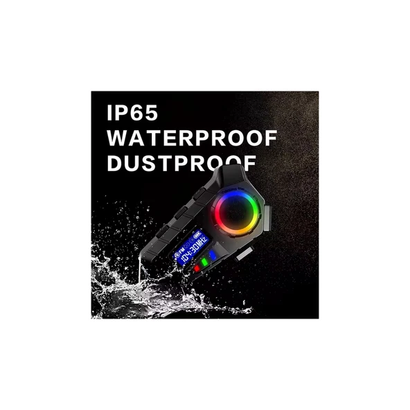 Y30 Kask Kulaklık Bluetooth Motosiklet Kulaklık Rgb Radyolu Intercom - 2