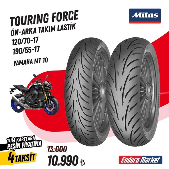 Yamaha MT10 Mitas TOURING FORCE Takım 120/60-17 - 190/55-17 Set ürün görseli 1