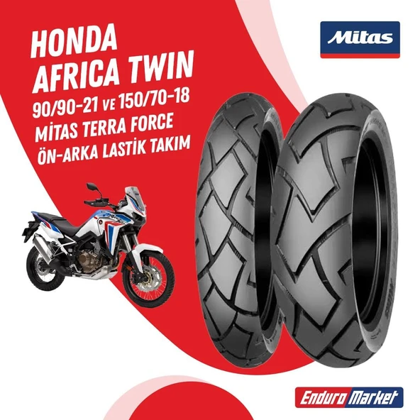 HONDA AFRICA TWIN MİTAS TERRA FORCE LASTİK TAKIM  90/90-21 - 150/70-18 ürün görseli 1