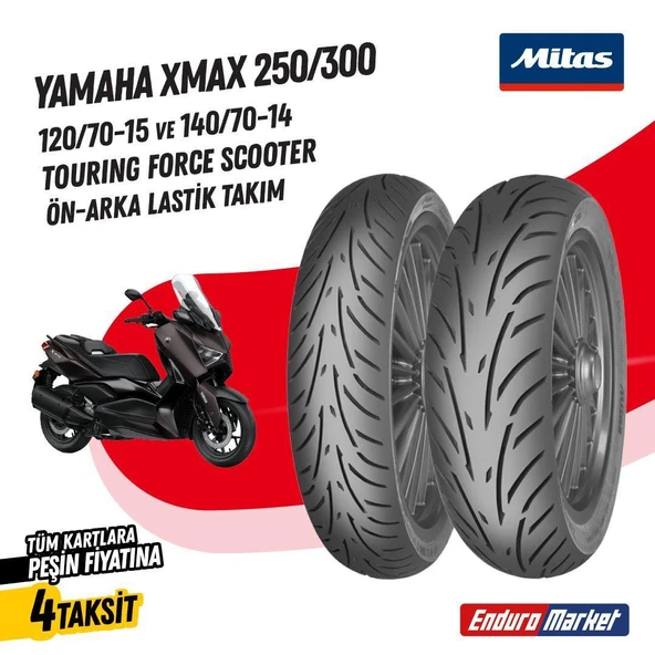 YAMAHA XMAX 250 / 300 MİTAS TOURING FORCE SC LASTİK TAKIMI ürün görseli