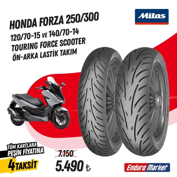 YAMAHA XMAX 250 MİTAS TOURING FORCE SC LASTİK TAKIMI - Resim 2