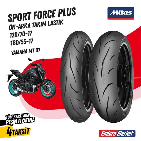 Yamaha MT 07 Mitas SPORT FORCE+ Takım 120/70-17 - 180/55-17 Set ürün görseli