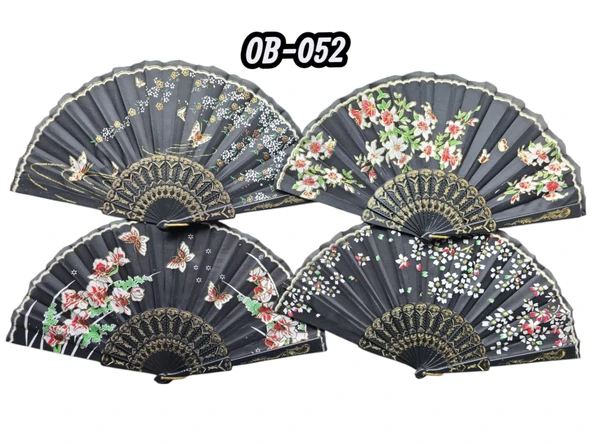 Plastik Kumaş Yelpaze 12'li Karışık Ob-052 - 1