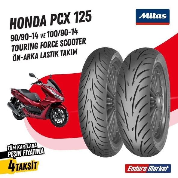 90/90-14 100/9014  Honda pcx 125-155 MİTAS  LASTİK TAKIMI - Resim 5