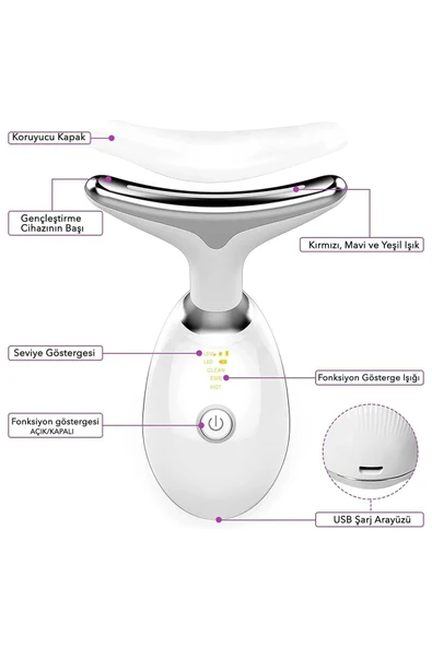 Yüz Ve Boyun Kırşıklık Giderici Ems Güzellik Cihazı ( Gıdık,sarkma,kırışıklık) - Resim 3