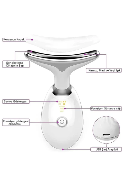 Yüz Ve Boyun Kırşıklık Giderici Ems Güzellik Cihazı ( Gıdık,sarkma,kırışıklık) - Resim 3