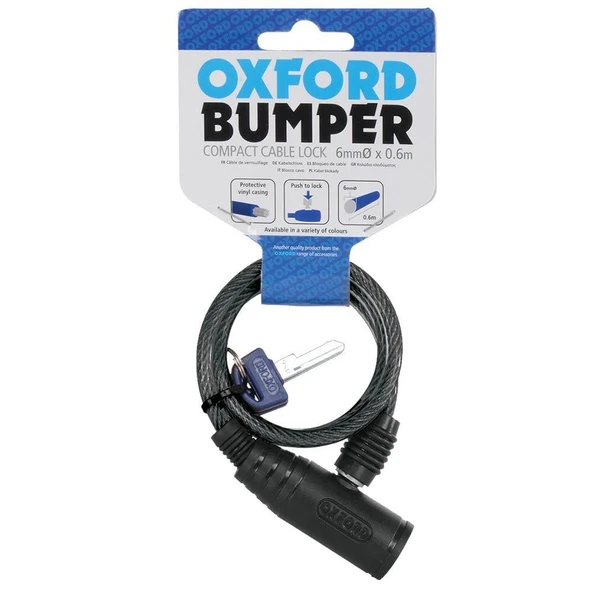 OXFORD BUMPER KABLO KİLİT SMOKE 6MM X 600MM - Resim 4