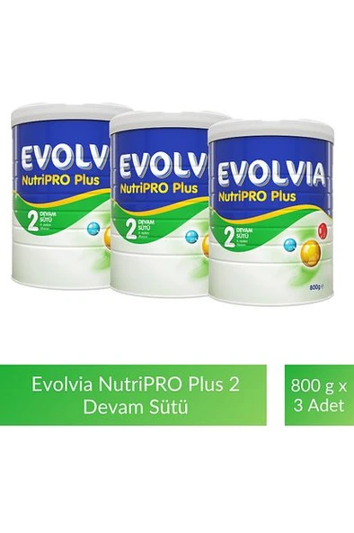 Evolvia NutriPro Plus 2 Devam Sütü 800gr-3 Adet ürün görseli