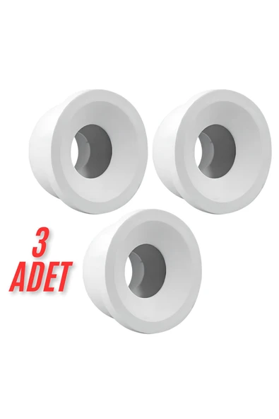 DESIPHON 3 Adet Gri Lavabo Sifonu ve Conta Seti – Komple Ev Lavabo Değişim Seti Yüksek Kalite - 2