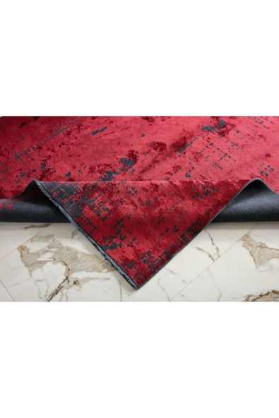 GÜMÜŞSUYU Deco Mılano 12254 Kırmızı Doğal Iplik Yıkanabilir Antitoz Dekoratif Mutfak Salon Halıları - 4