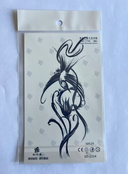 Kelebekler 4 adet Birden 3 hafta Kalıcı  Geçici yapıştırma Dövme 18x11 cm - Resim 3