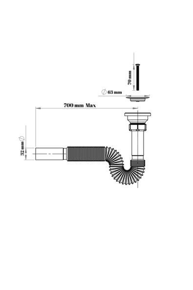 DESIPHON 3 Adet Gri Lavabo Sifonu ve Conta Seti – Komple Ev Lavabo Değişim Seti Yüksek Kalite - 3