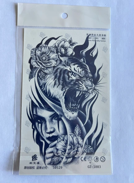 Dikenler 4 adet Birden 3 hafta Kalıcı Geçici yapıştırma Dövme 18x11 cm - 2