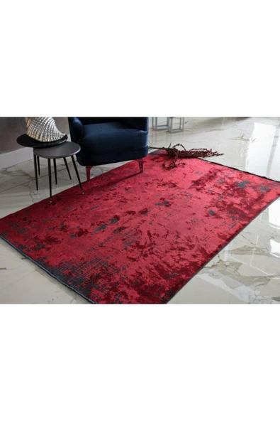 GÜMÜŞSUYU Deco Mılano 12254 Kırmızı Doğal Iplik Yıkanabilir Antitoz Dekoratif Mutfak Salon Halıları - 2