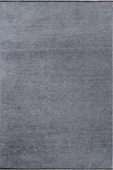 GÜMÜŞSUYU Deco Fashion 14017 Mavi Antitoz Yıkanabilir Pamuk Polyester Dekoratif Modern Halılar