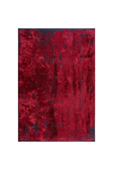 GÜMÜŞSUYU Deco Mılano 12254 Kırmızı Doğal Iplik Yıkanabilir Antitoz Dekoratif Mutfak Salon Halıları