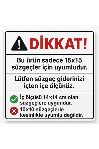 DESIPHON 15x15 Uyumlu 14x14 Krom Süzgeç Izgarası – Paslanmaz Çelik, Dayanıklı ve Şık Tasarım - 2
