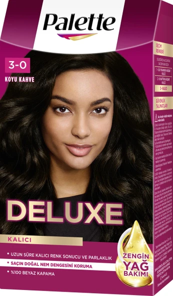 Palette Deluxe Kit Saç Boyası  3-0 Koyu Kahve ürün görseli 1