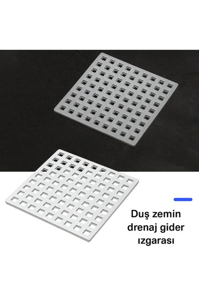 DESIPHON 15x15 Uyumlu 14x14 Krom Süzgeç Izgarası – Paslanmaz Çelik, Dayanıklı ve Şık Tasarım - 5