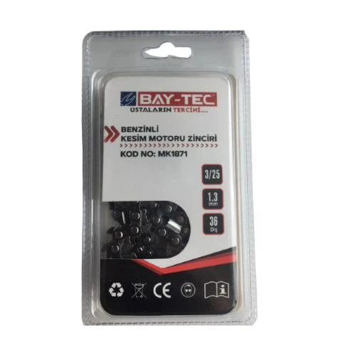 Bay-Tec MK1871 Benzinli Kesim Motoru Zinciri 3/25 1.3mm 36Diş - 3