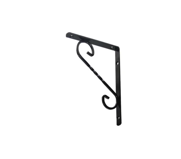 Beşel Ferforje Raf Altı Raf Demiri Mat Siyah 23x16x2 cm No:3 - 3