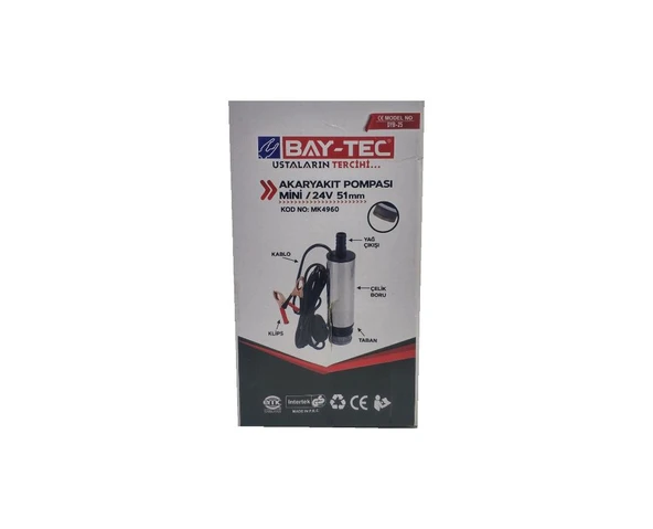 BAY-TEC AKARYAKIT DALGIÇ POMPASI MİNİ / 24V 51 mm MK4960 - 3