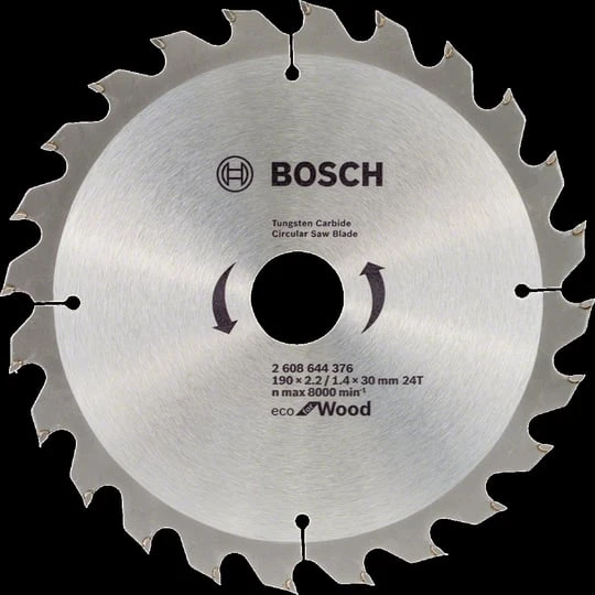 Bosch Eco For Daire Testere Ahşap Mdf Sunta Kesme Bıçağı 190mmx 2.2 24 Diş - 2