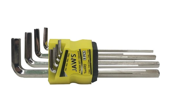 JAWS Alyan Anahtar Takımı Düz Uzun 9 Parça 180 mm  JAS 151 - Resim 3