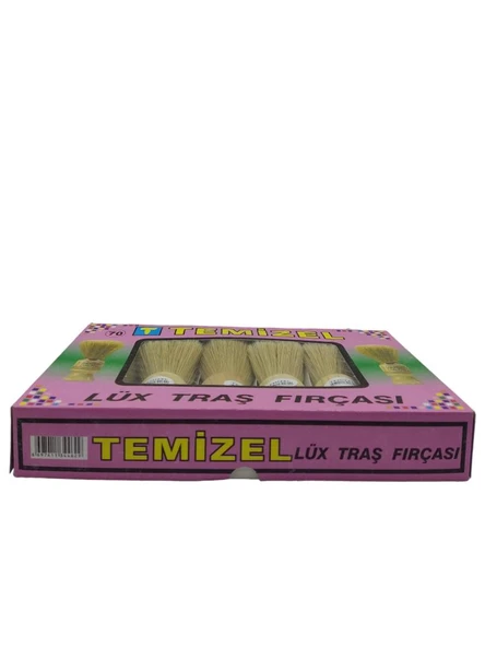 Temizel Berber Kuaför Sakal Traş Fırçası Kıl Ahşap Saplı 6 Ad No:70 - 4