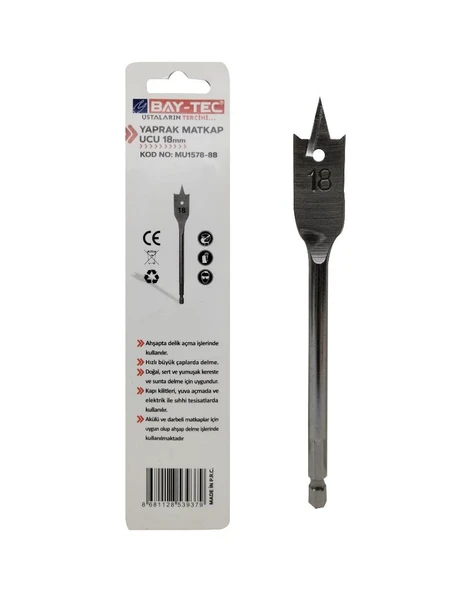 Bay-Tec MU1578-88 Yaprak Matkap Ucu 18 mm - 3